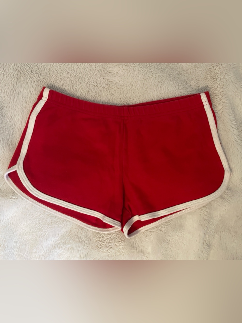 Red American Apparel Micro Shorts